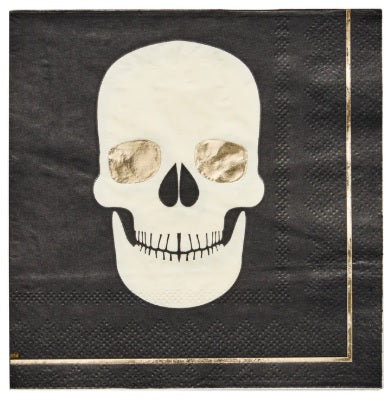 Spooky Skull Beverage Napkin