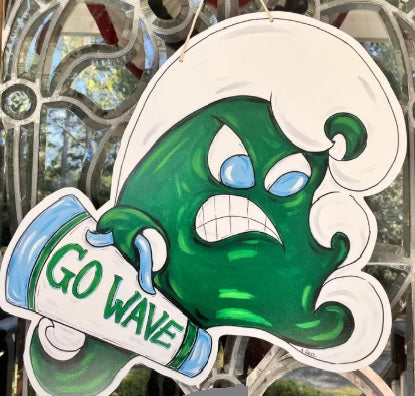 Door Hanger Tulane Green Wave