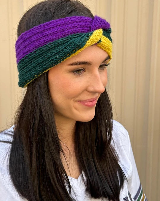 Mardi Gras Knit Headband