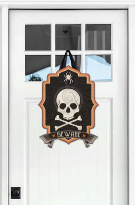 Skeleton Beware Door Hanger