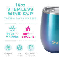 Swig 14oz Stemless Wine Matte Black
