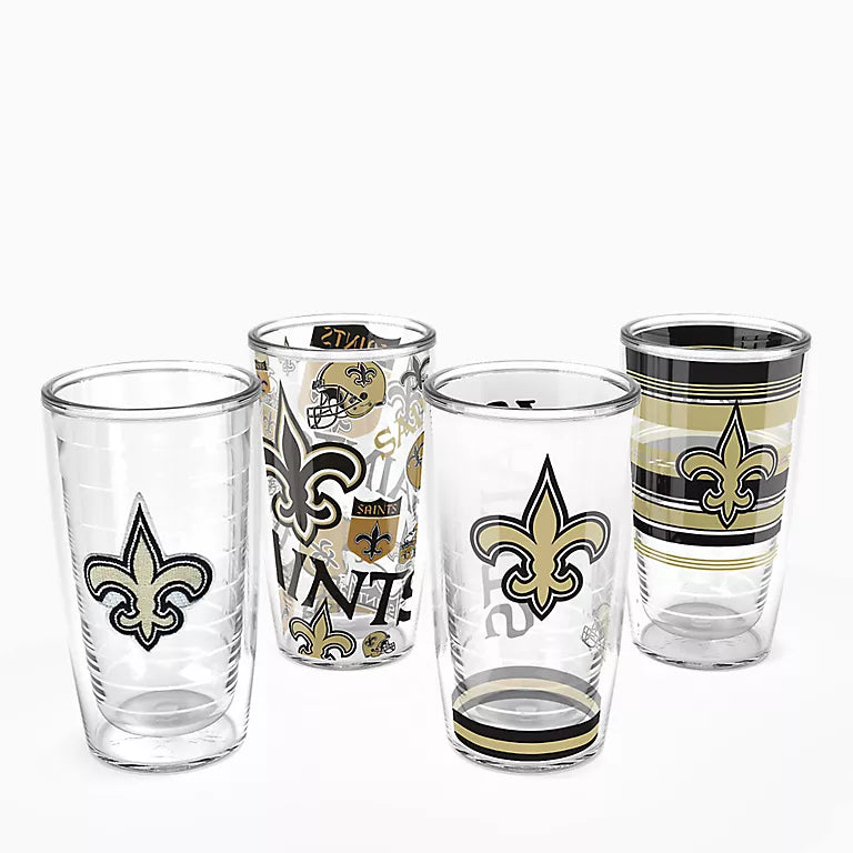 Tervis Tumbler Set of 4 16oz New Orleans Saints