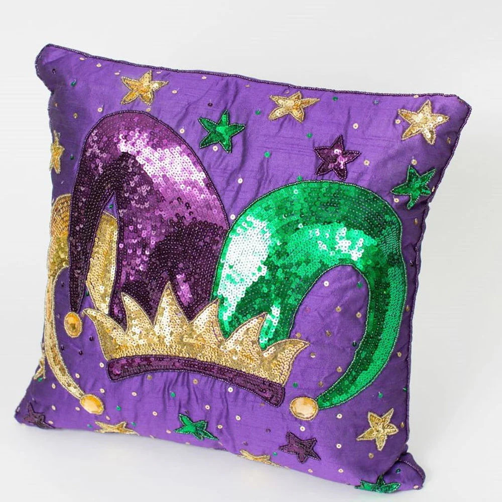 Mardi Gras Jester Pillow