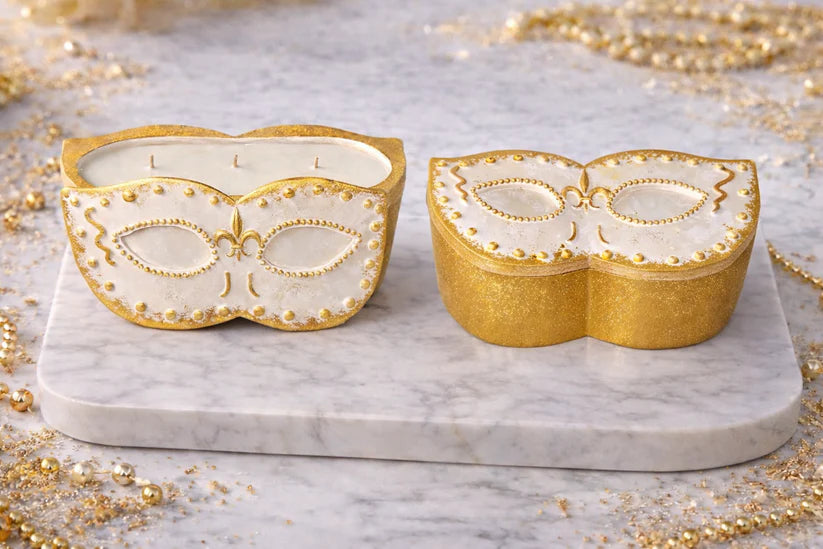 Mardi Gras Mask Candle