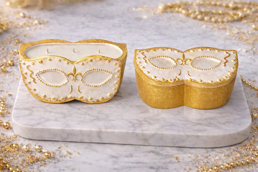 Mardi Gras Mask Candle