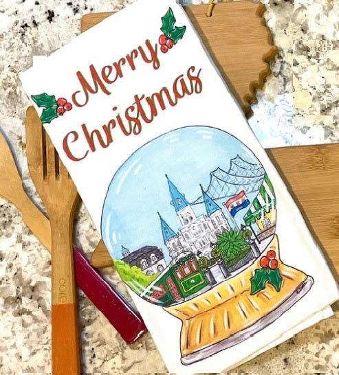 NOLA SNOWGLOBE KITCHEN TOWEL