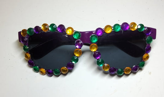 Mardi Gras Jeweled Sunglasses