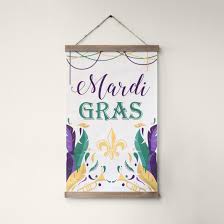 Mardi Gras Canvas Wall Hanging