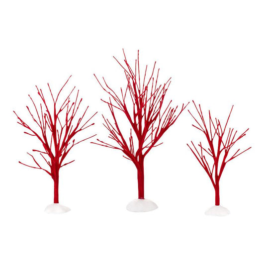 Red Bare Branch Tree Set of 3