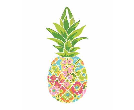 Colorful Pineapple Door Hanger