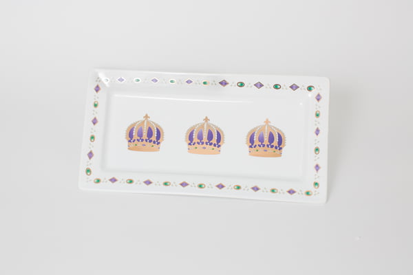 Mardi Gras Crown Rectangle Platter