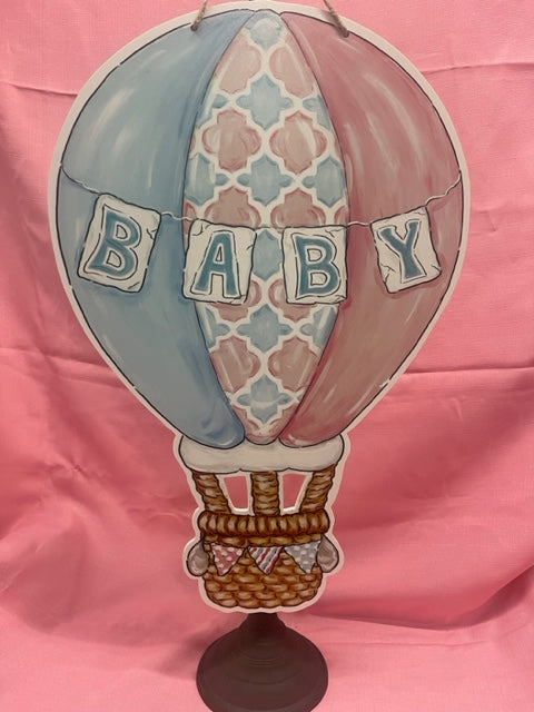 Baby Hot Air Balloon Door Hanger