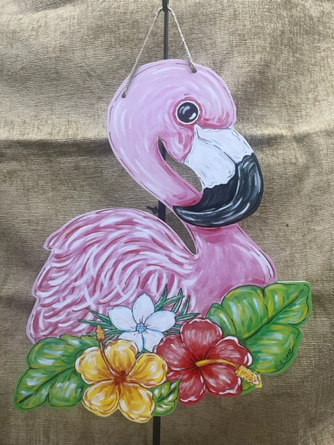 Flamingo Door Hanger