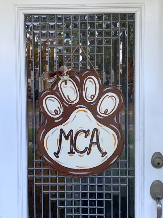 Mt. Carmel Paw Door Hanger