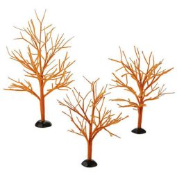 Orange Bare Branch Tree Set of 3