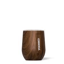 Corkcicle 12oz Stemless Wine Walnut