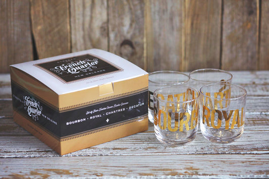 French Quarter Set of 4 8oz Glasses