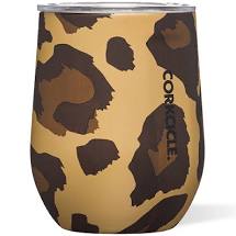 Corkcicle 12oz Stemless Wine Luxe Leopard